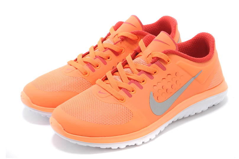 Femmes Nike FS Lite Run chaussures de course libre orange gris (4)